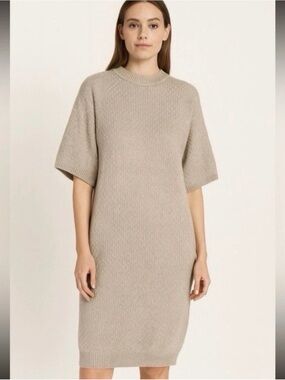 NWT Diarte Medium 100% Fine Merino Wool Knit Sweater Dress Scandi Minimalist